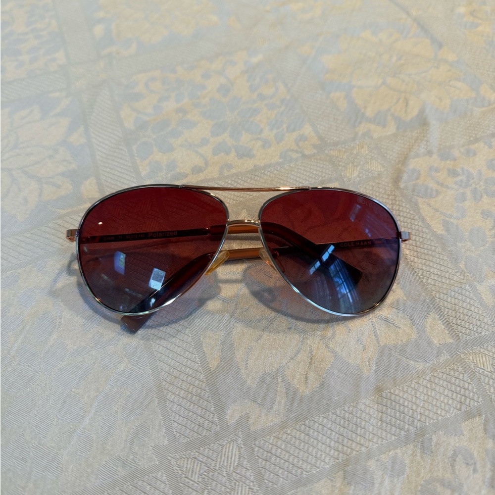 Cole Haan Pink Red Aviator Sunglasses